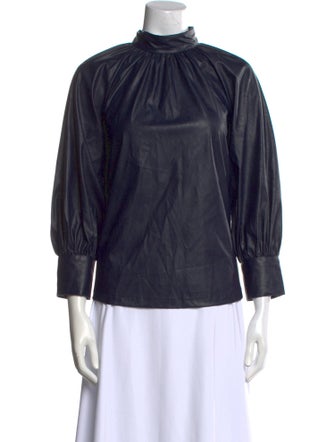 Rachel Comey Mock Neck Three-Quarter Sleeve Blouse