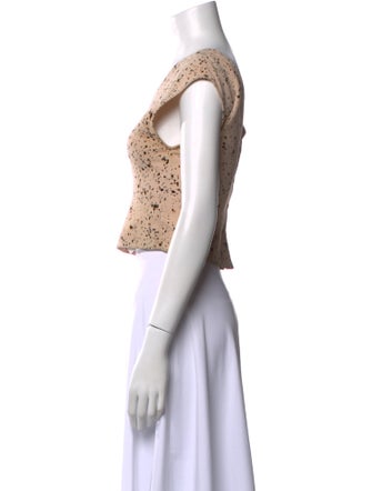 Rachel Comey Floral Print V-Neck Crop Top