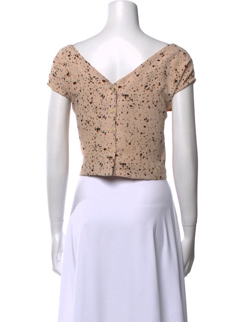 Rachel Comey Floral Print V-Neck Crop Top