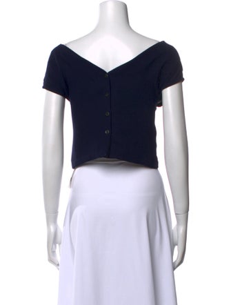 Rachel Comey V-Neck Short Sleeve Crop Top