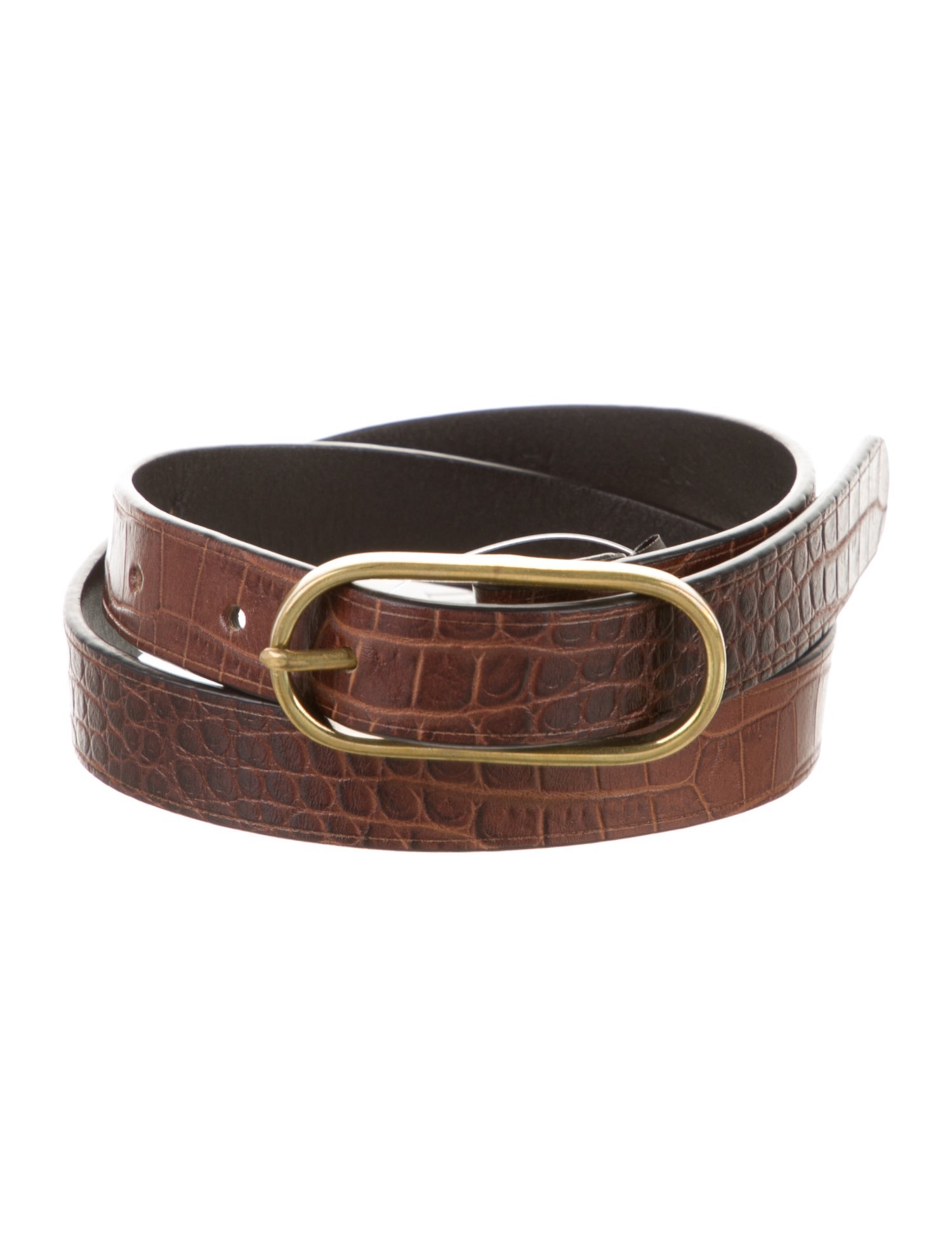 Rachel Comey Skinny Embossed Leather Waist Belt