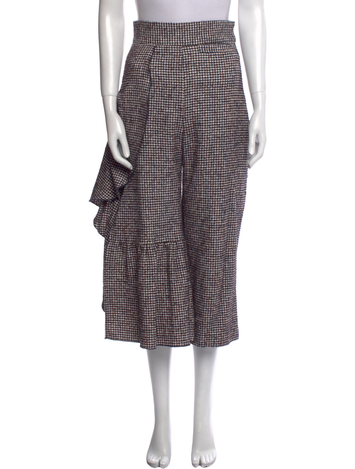 Rachel Comey Plaid Print Wide Leg Pants