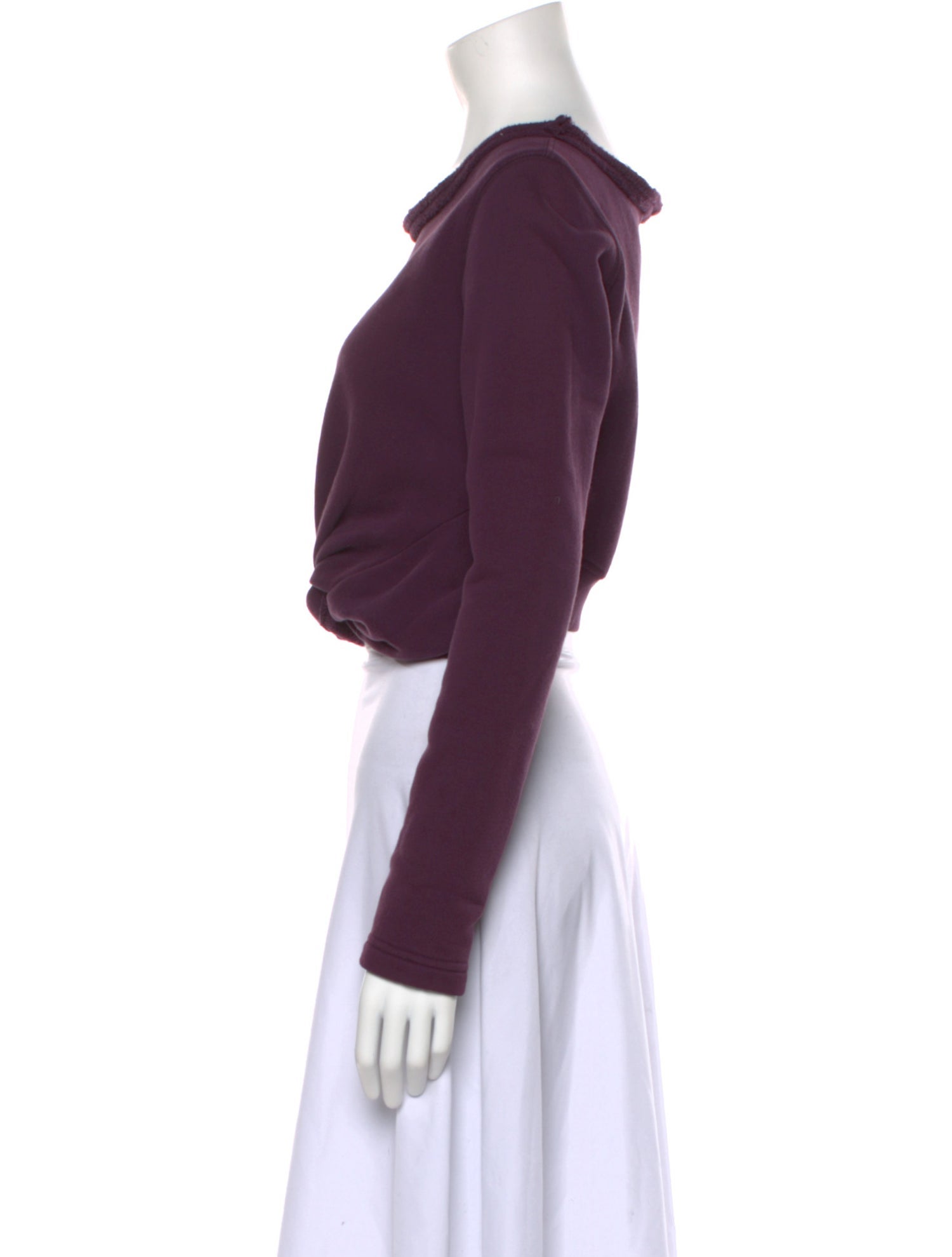 Rachel Comey Scoop Neck Long Sleeve Crop Top