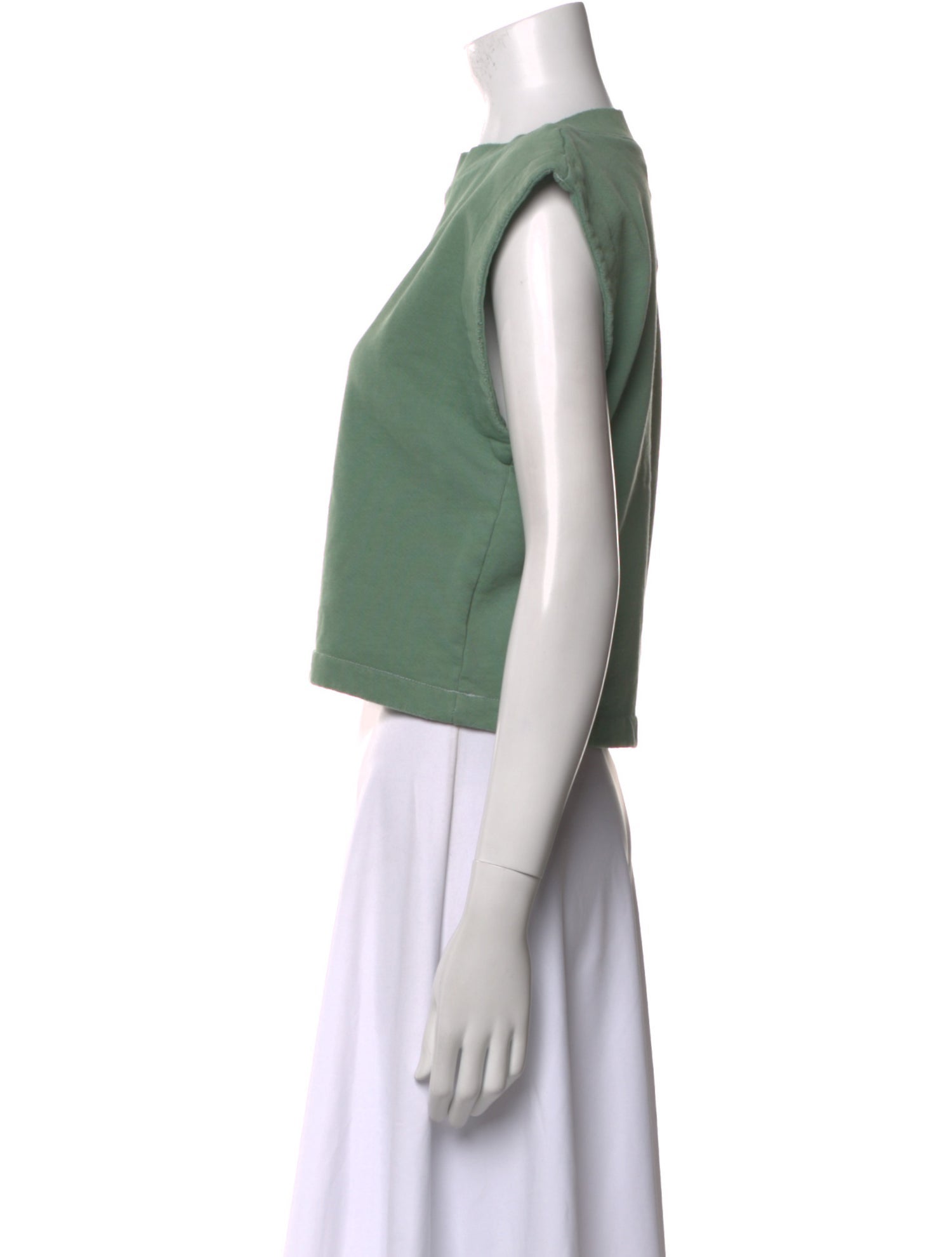 Rachel Comey Bateau Neckline Short Sleeve Crop Top