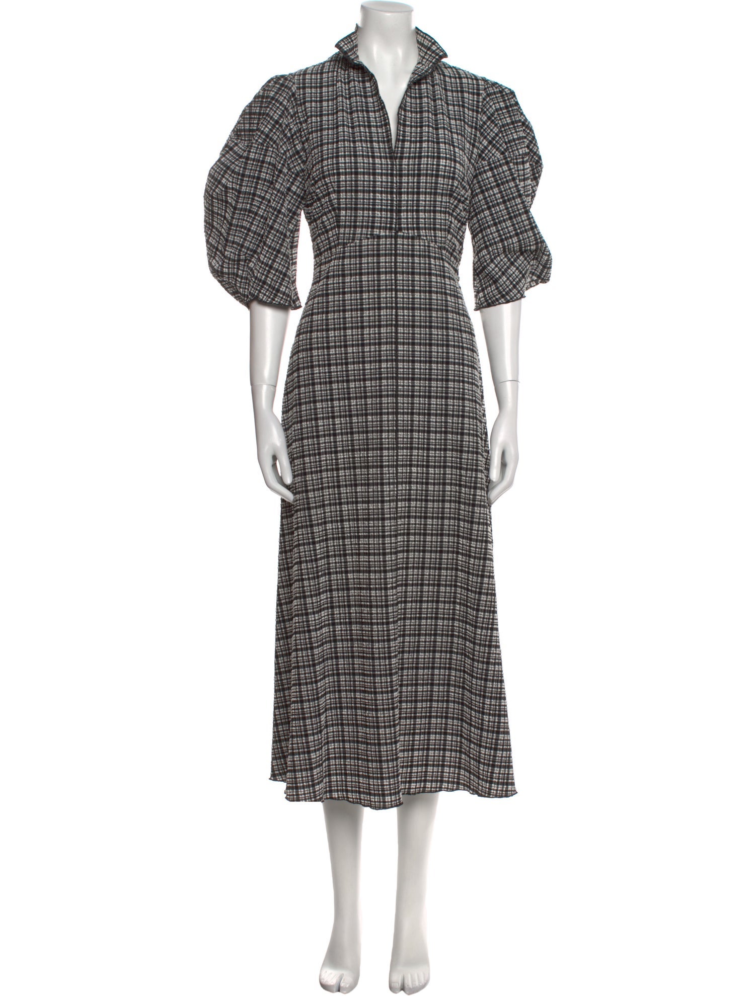 Rachel Comey Plaid Print Long Dress