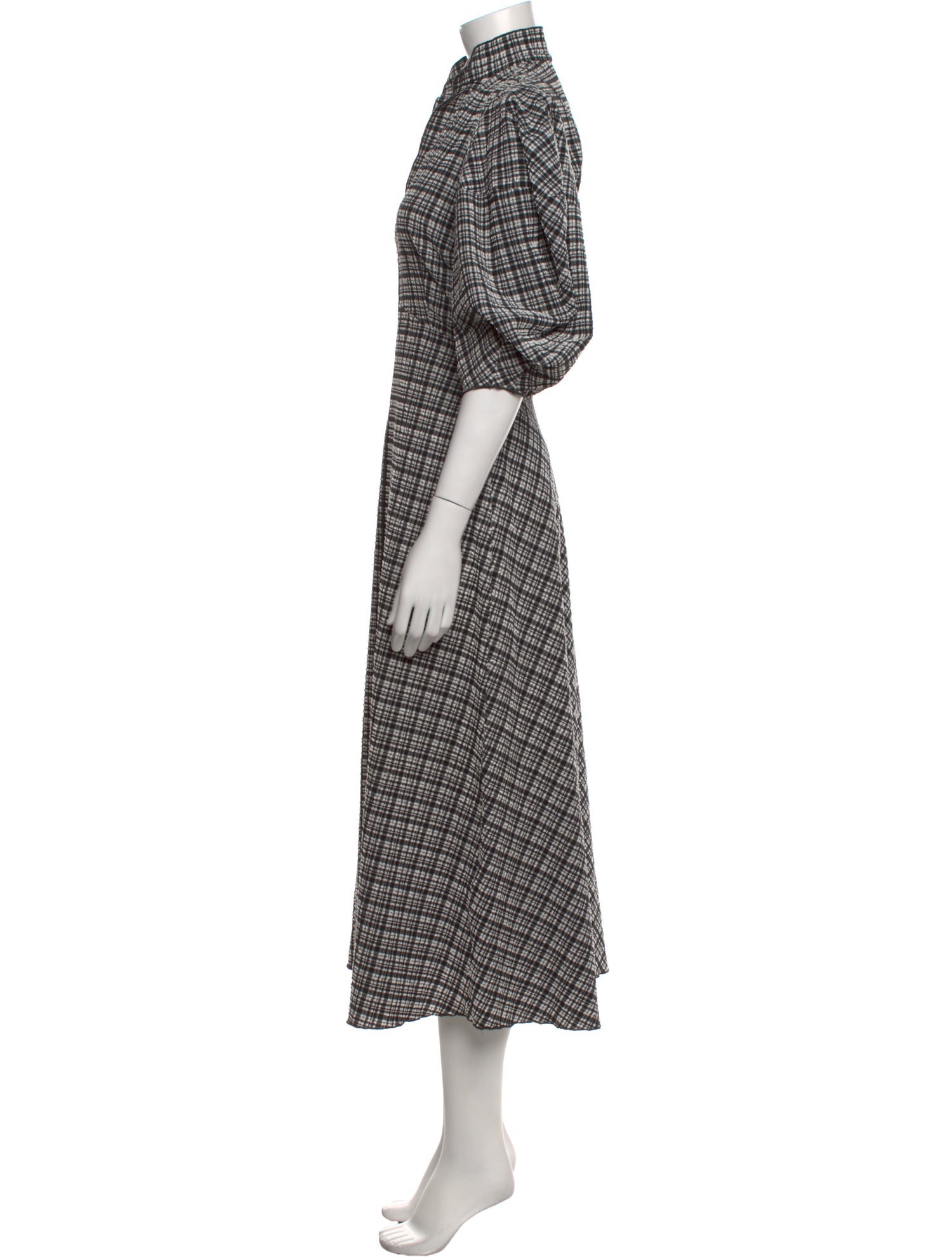 Rachel Comey Plaid Print Long Dress