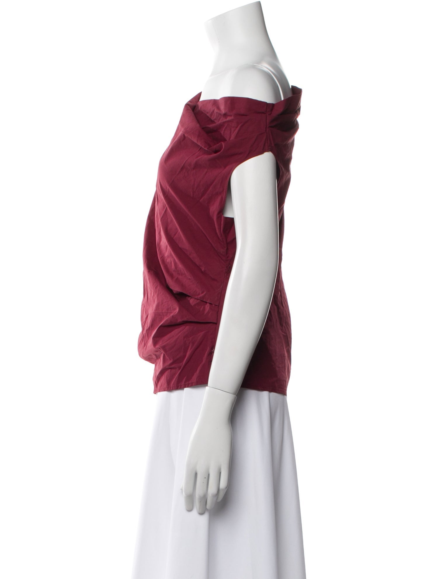 Rachel Comey One-Shoulder Short Sleeve Crop Top