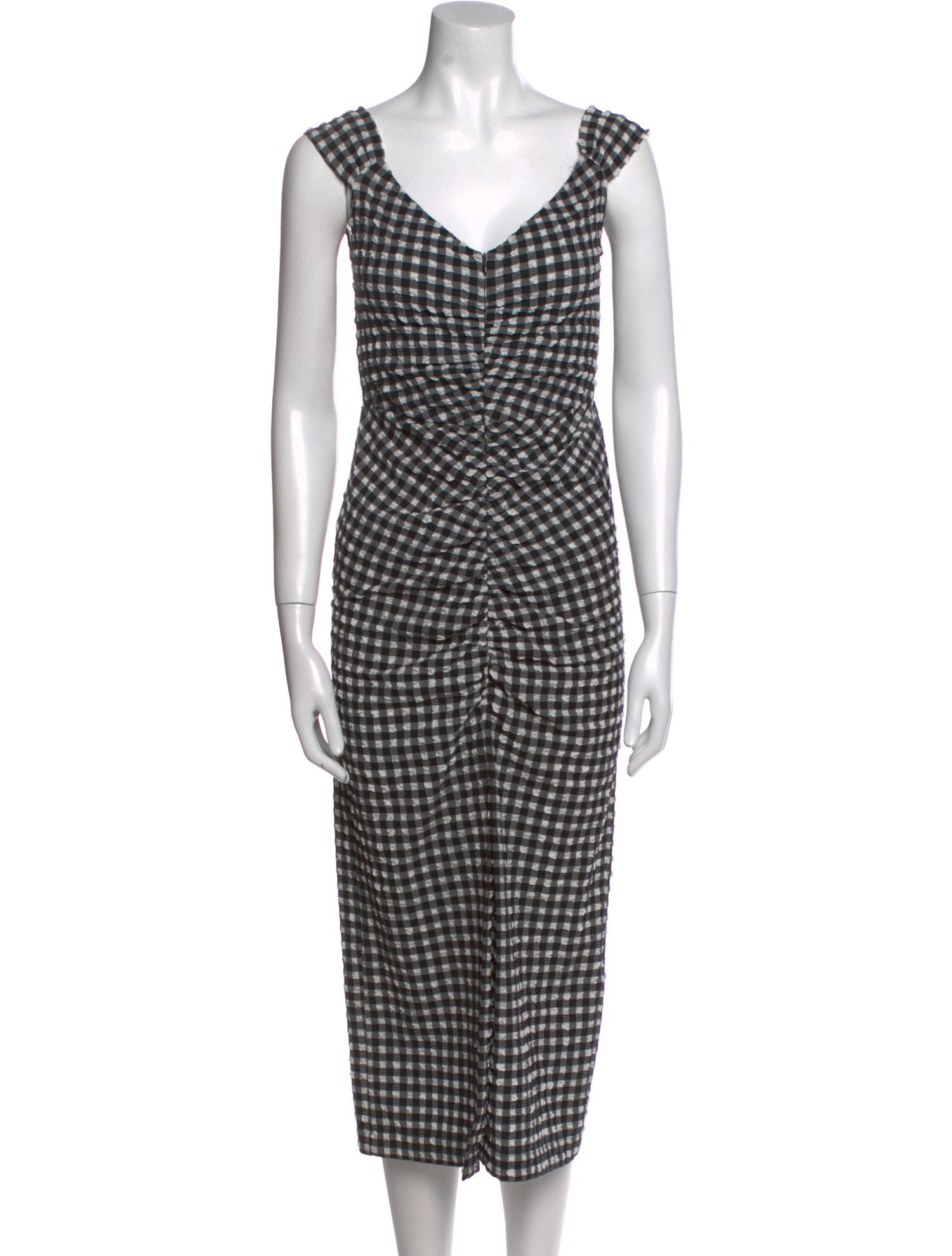 Rachel Comey Plaid Print Midi Length Dress