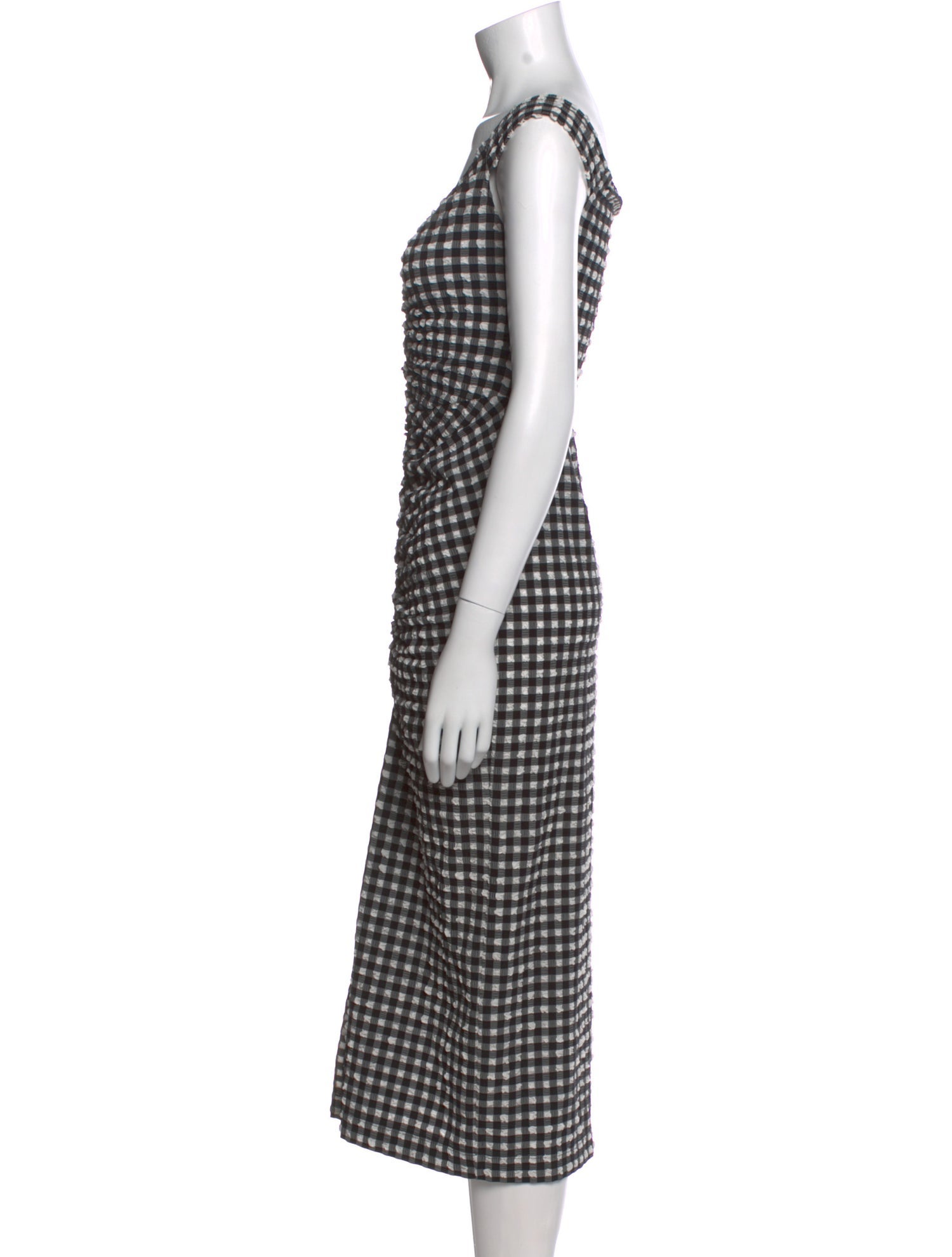 Rachel Comey Plaid Print Midi Length Dress
