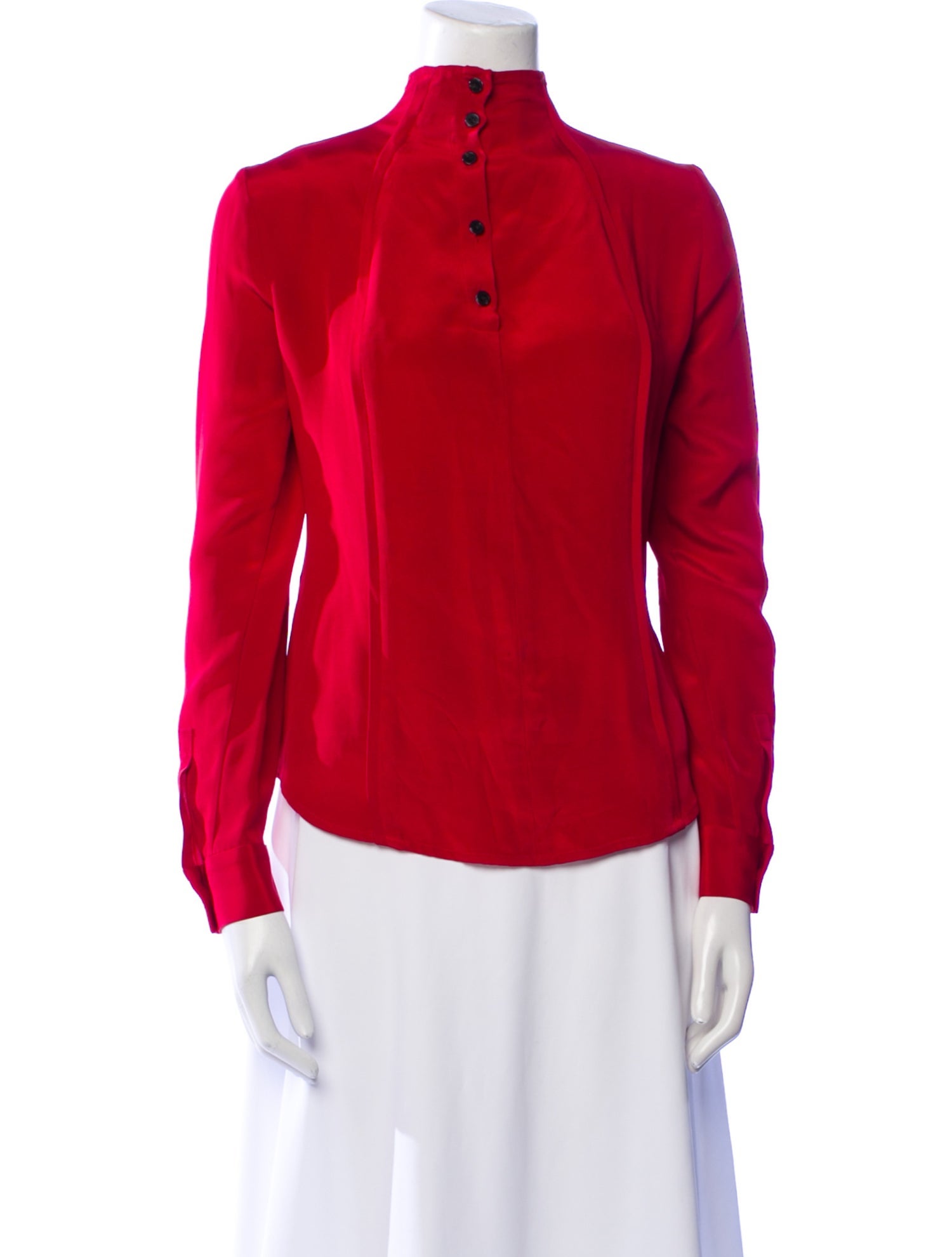 Rachel Comey Silk Mock Neck Blouse