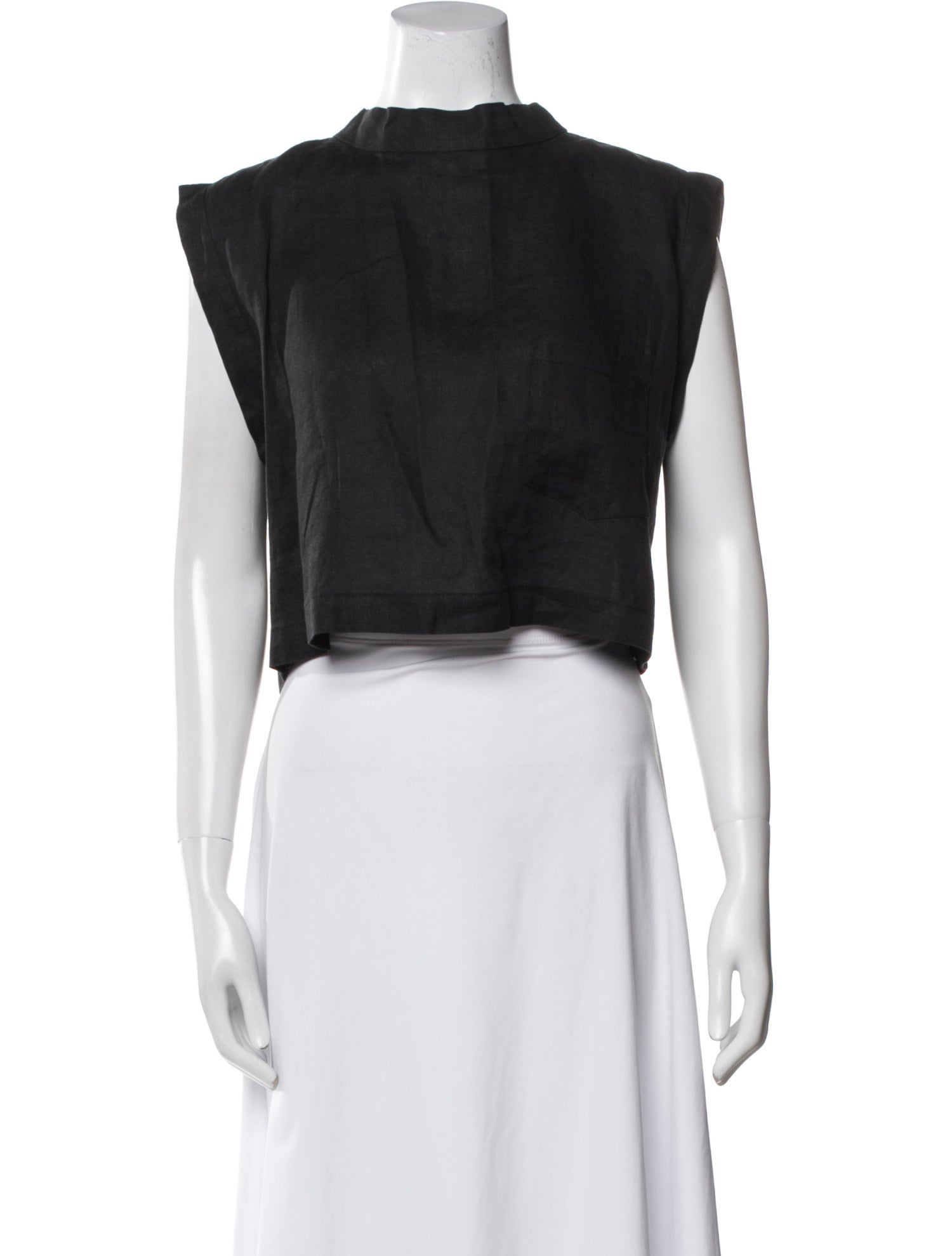 Rachel Comey Linen Scoop Neck Crop Top