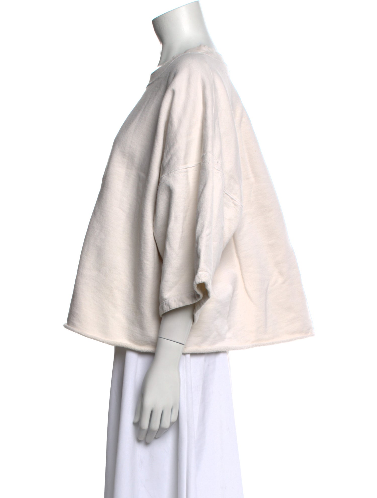 Rachel Comey Bateau Neckline Three-Quarter Sleeve Crop Top