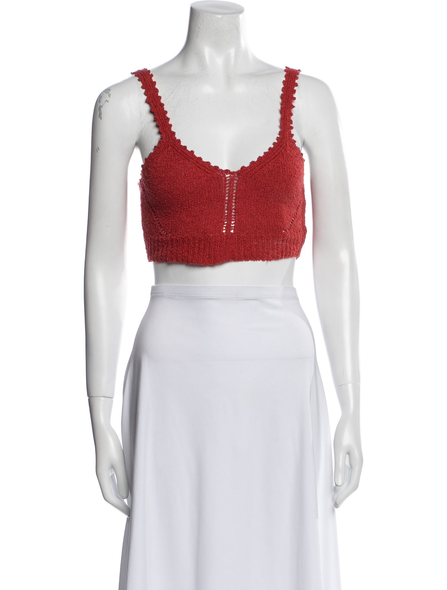 Rachel Comey V-Neck Sleeveless Crop Top