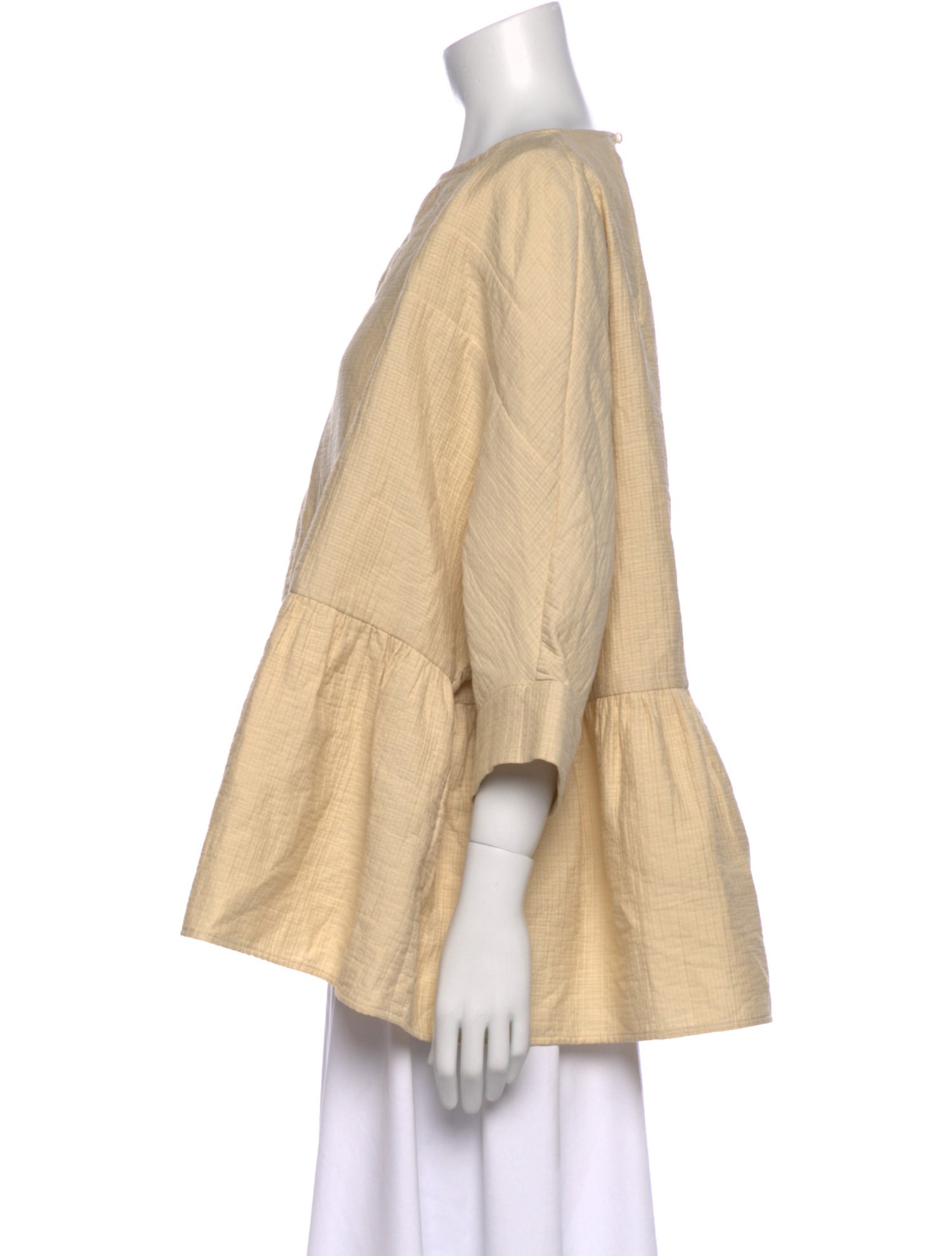 Rachel Comey Bateau Neckline Three-Quarter Sleeve Blouse