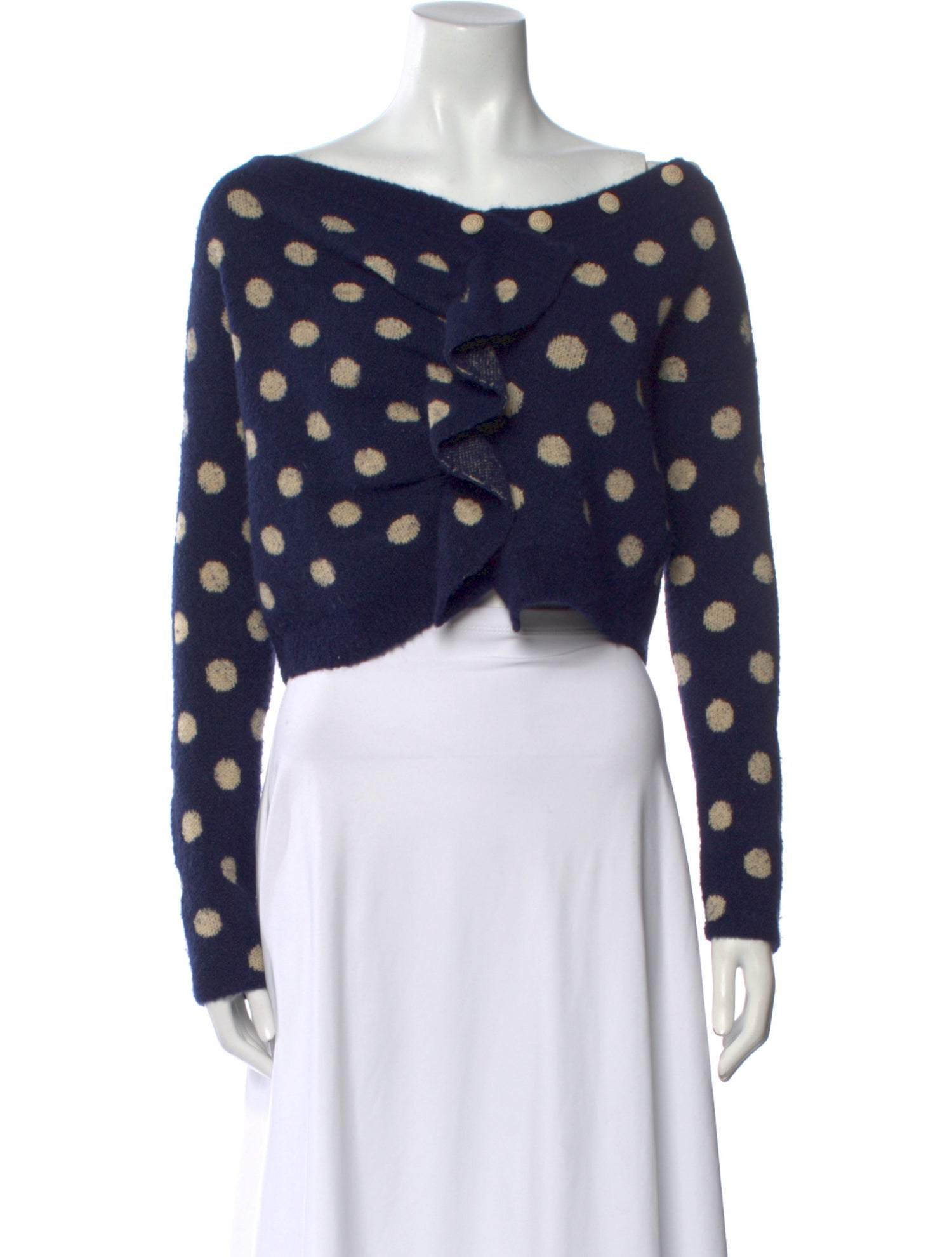 Rachel Comey Polka Dot Print Scoop Neck Sweater