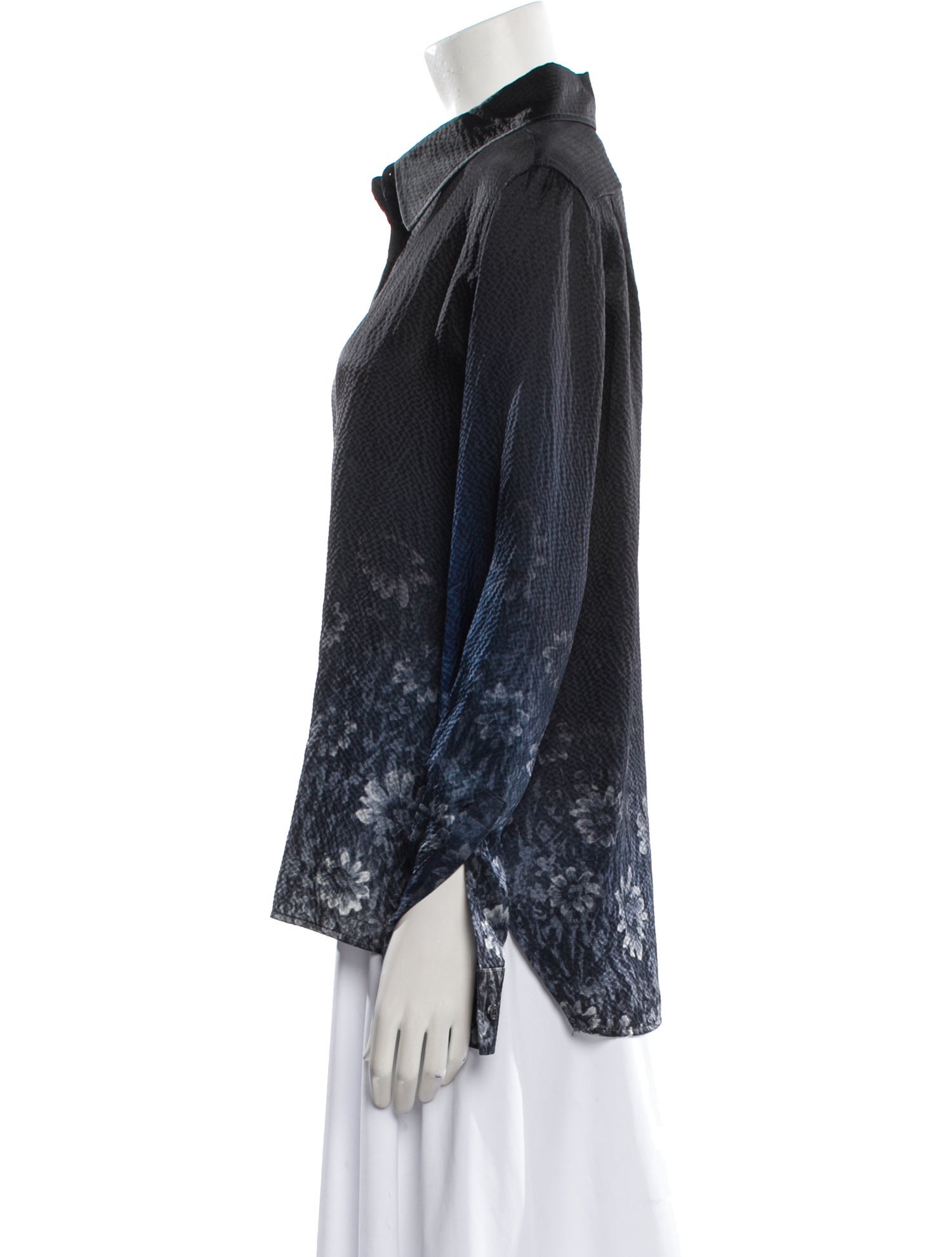 Rachel Comey Printed Long Sleeve Button-Up Top