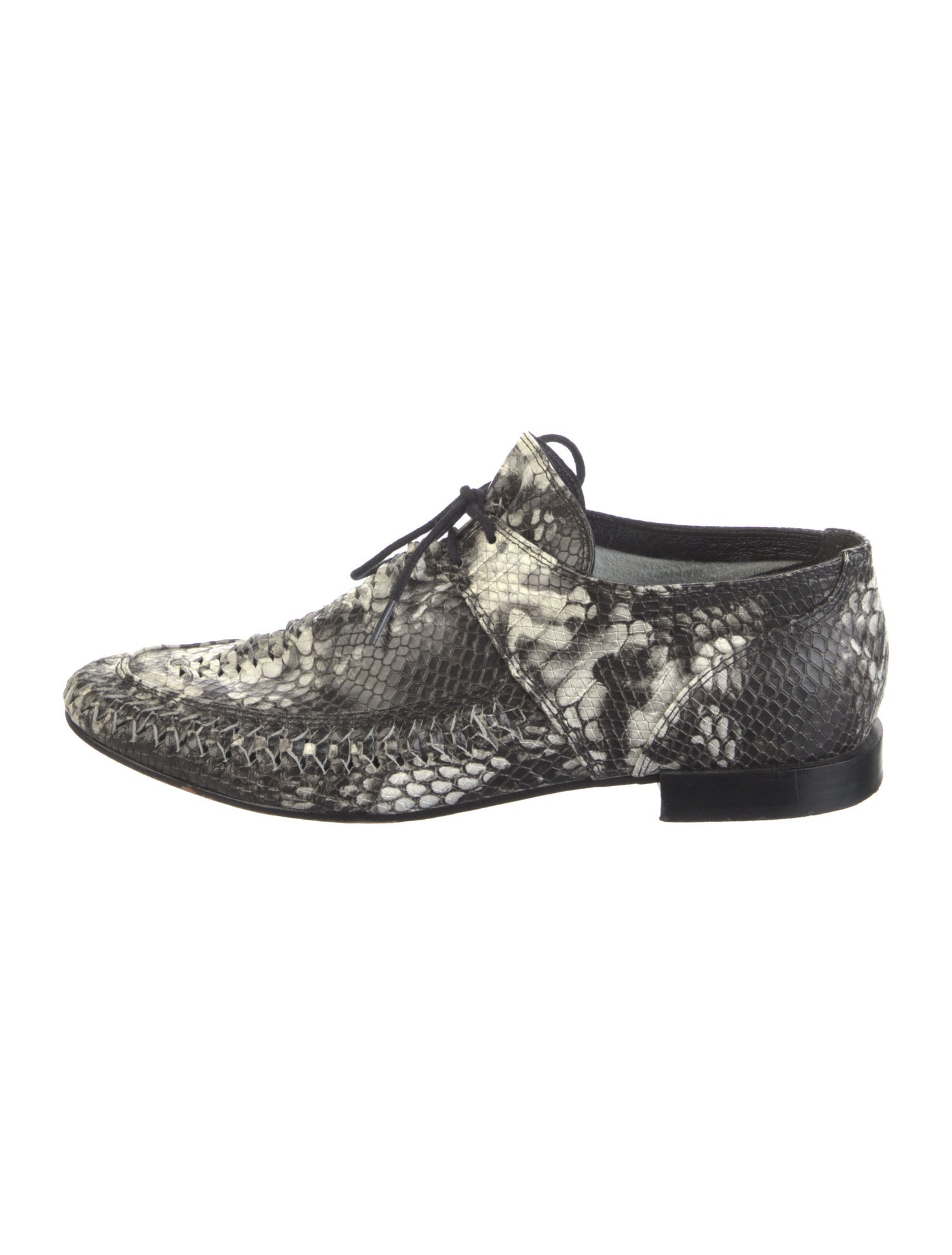 Rachel Comey Embossed Leather Animal Print Oxfords