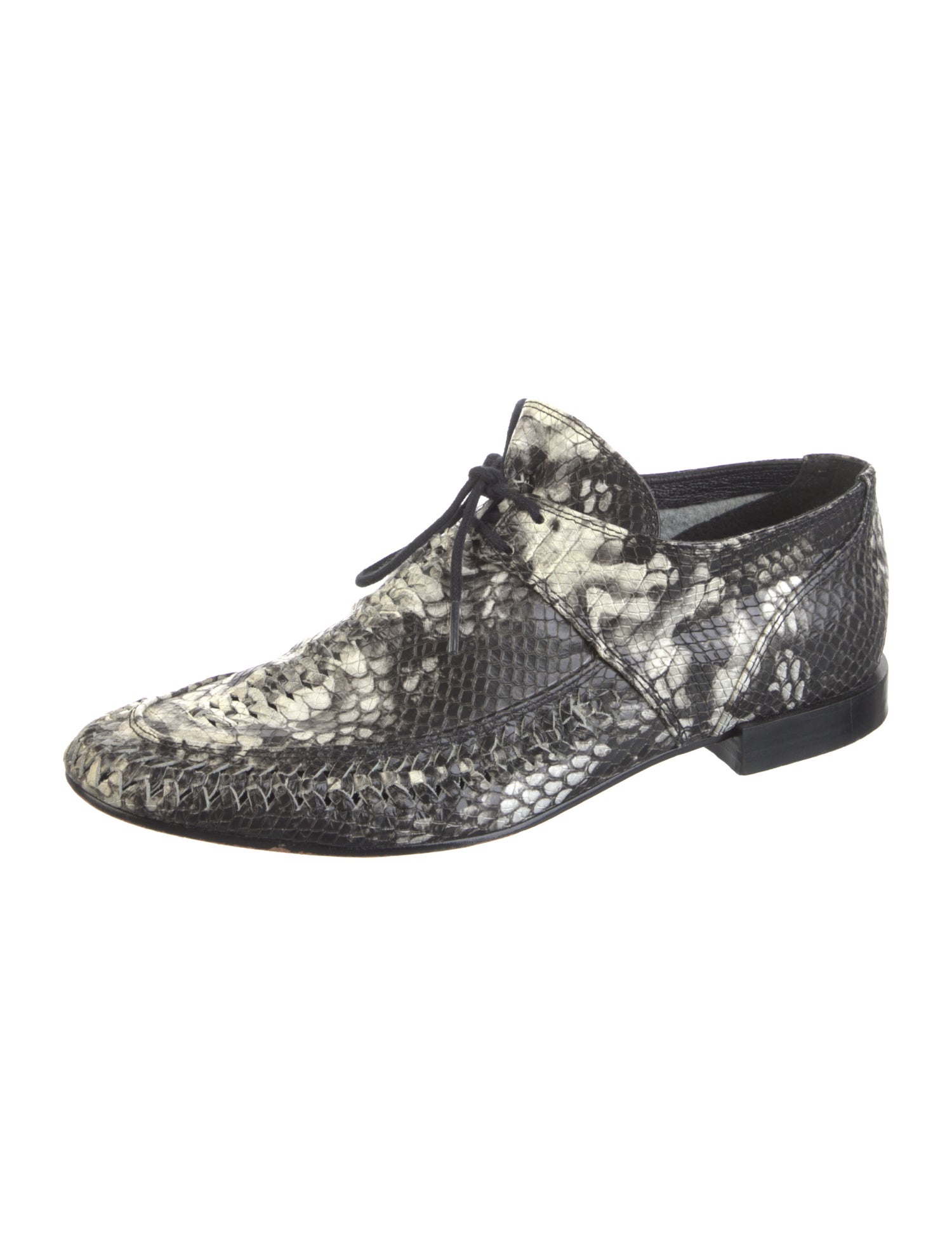 Rachel Comey Embossed Leather Animal Print Oxfords