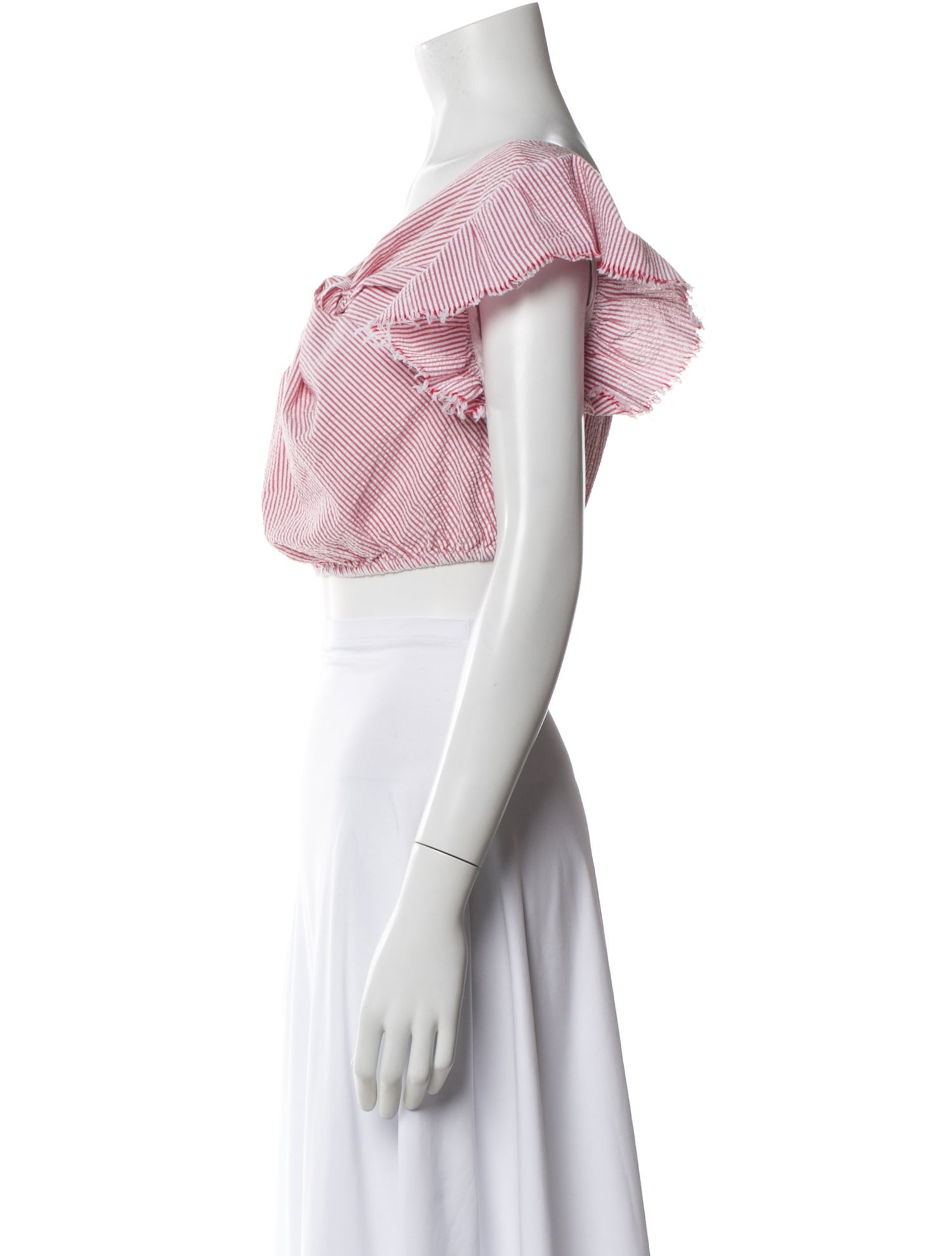 Rachel Comey Striped Off-The-Shoulder Crop Top