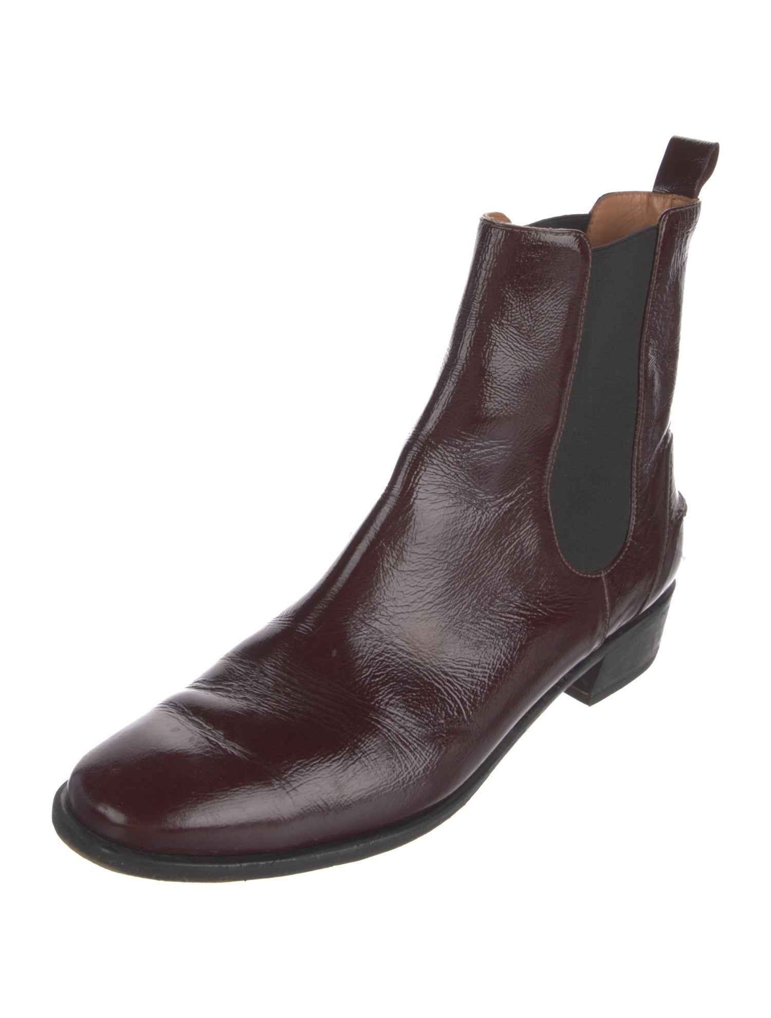 Rachel Comey Patent Leather Chelsea Boots
