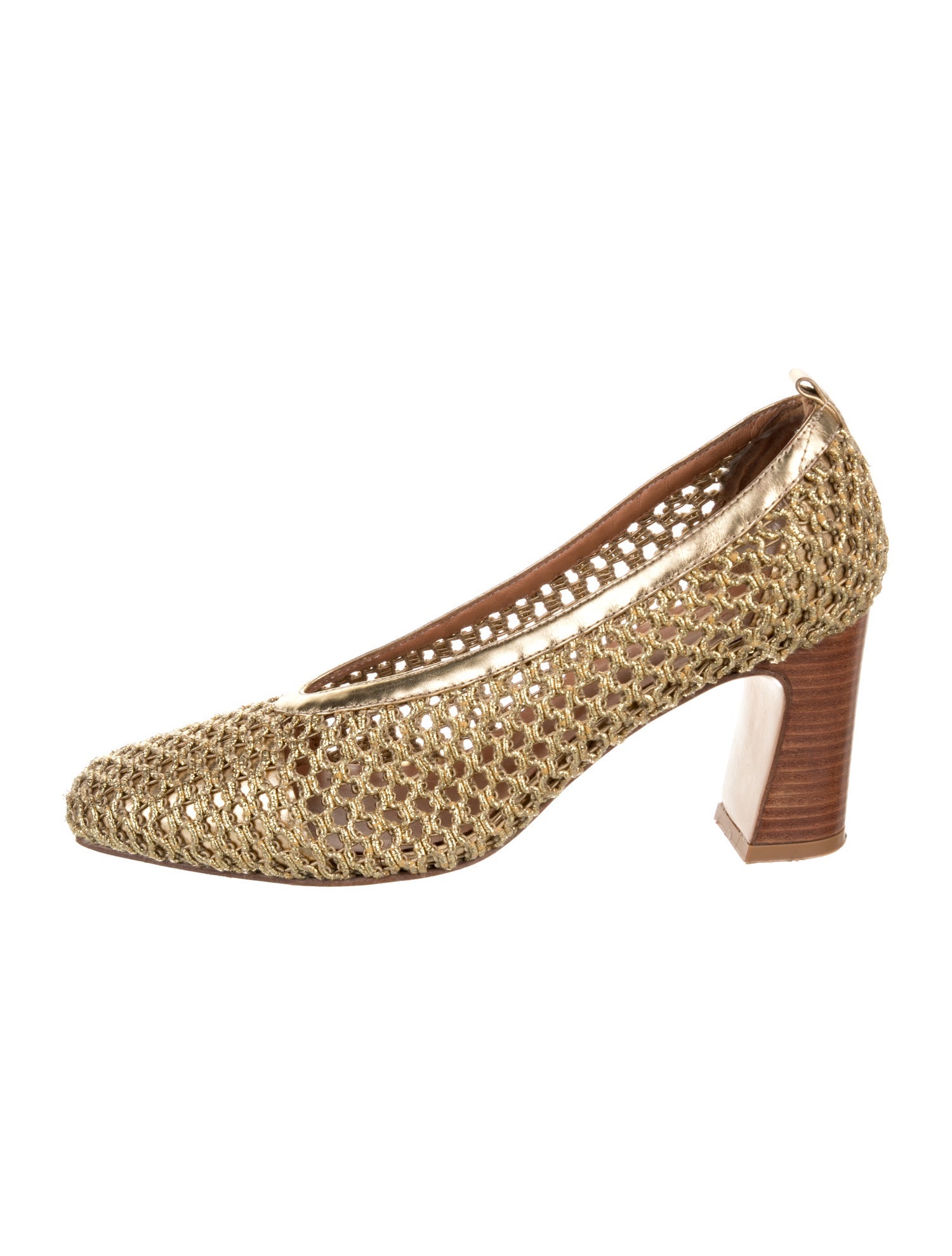 Rachel Comey Mesh Leather Trim Embellishment Pumps