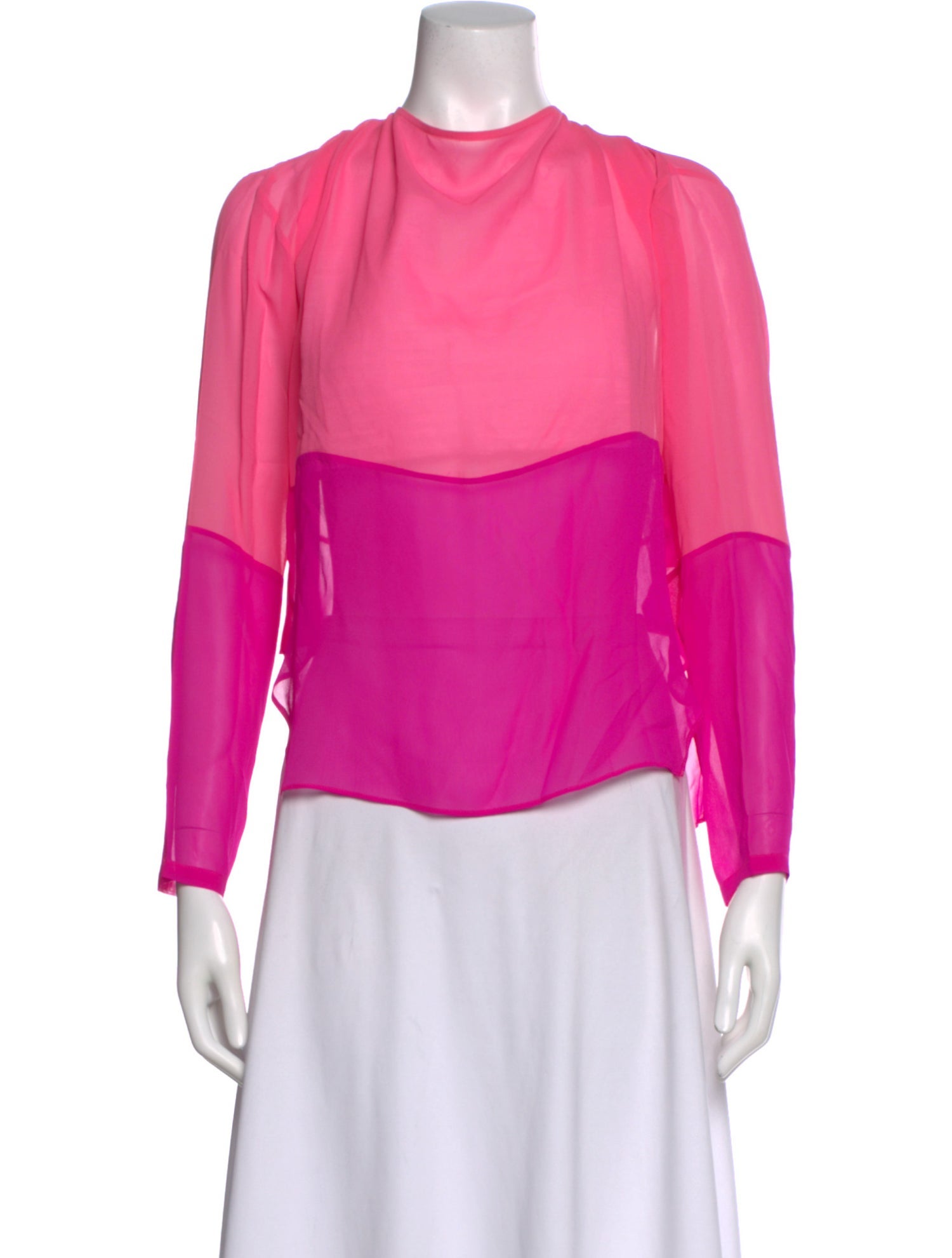 Rachel Comey Colorblock Pattern Crew Neck Blouse