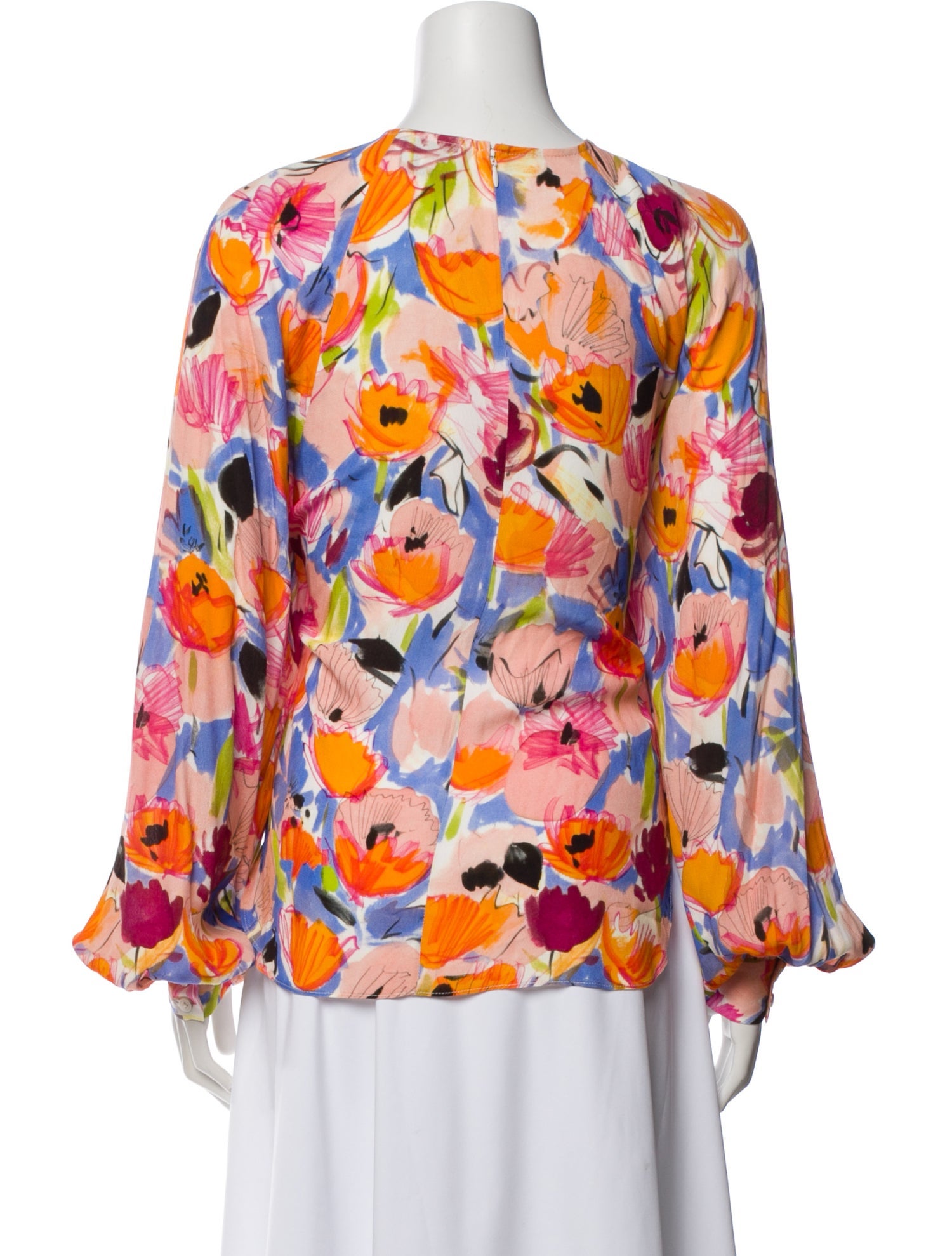 Rachel Comey Floral Print Crew Neck Blouse