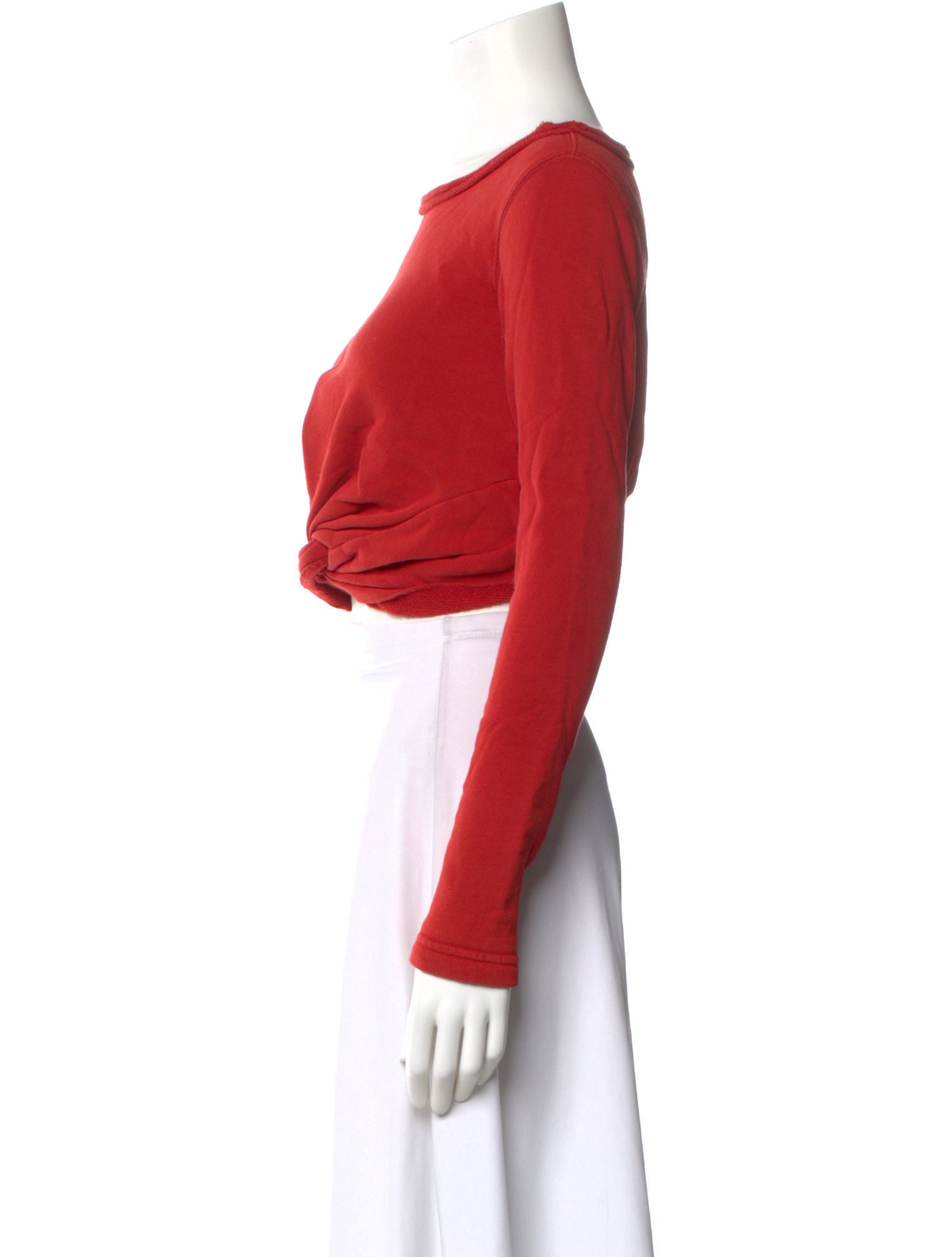 Rachel Comey Bateau Neckline Long Sleeve Crop Top