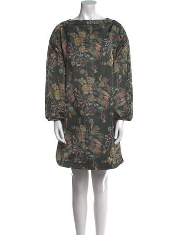 Pre-owned Rachel Comey Floral Print Mini Dress W/ Tags In Green