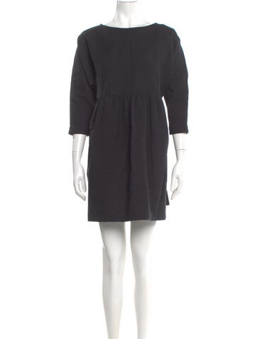 Pre-owned Rachel Comey Bateau Neckline Mini Dress In Gray