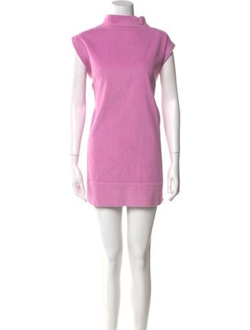 Pre-owned Rachel Comey Turtleneck Mini Dress In Pink