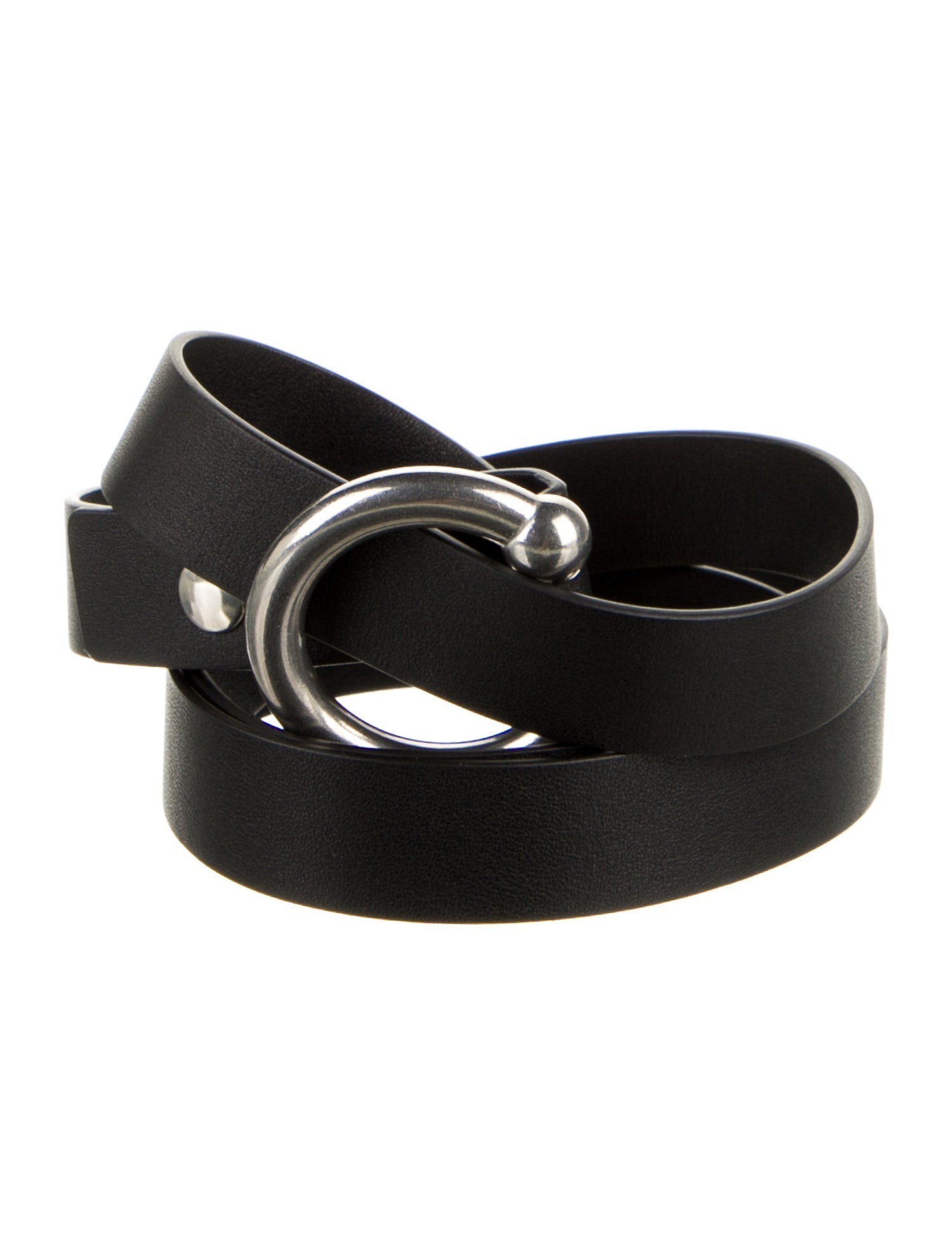 Random Identities Skinny Leather Belt