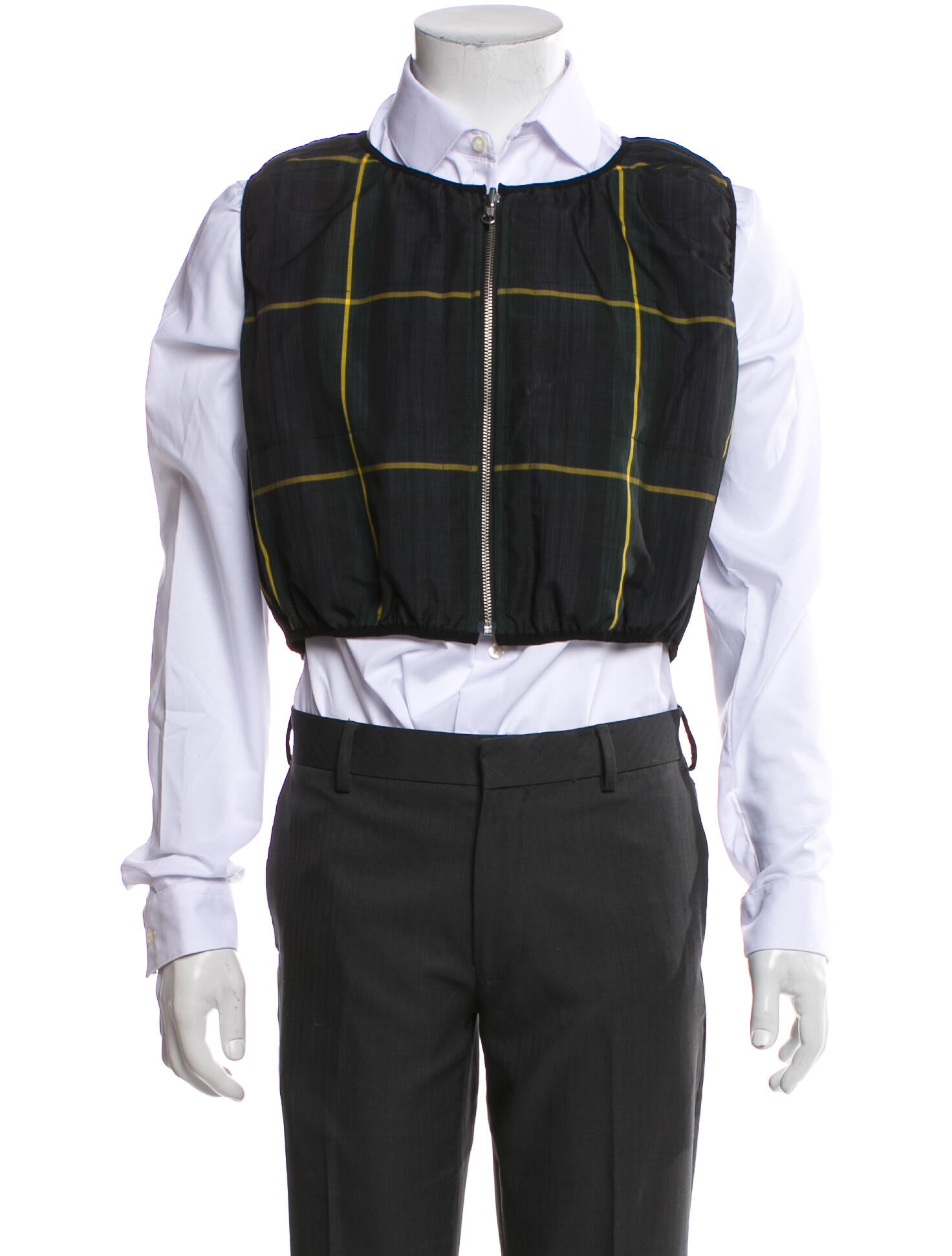 Random Identities Plaid Print Vest