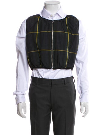 Random Identities Plaid Print Vest