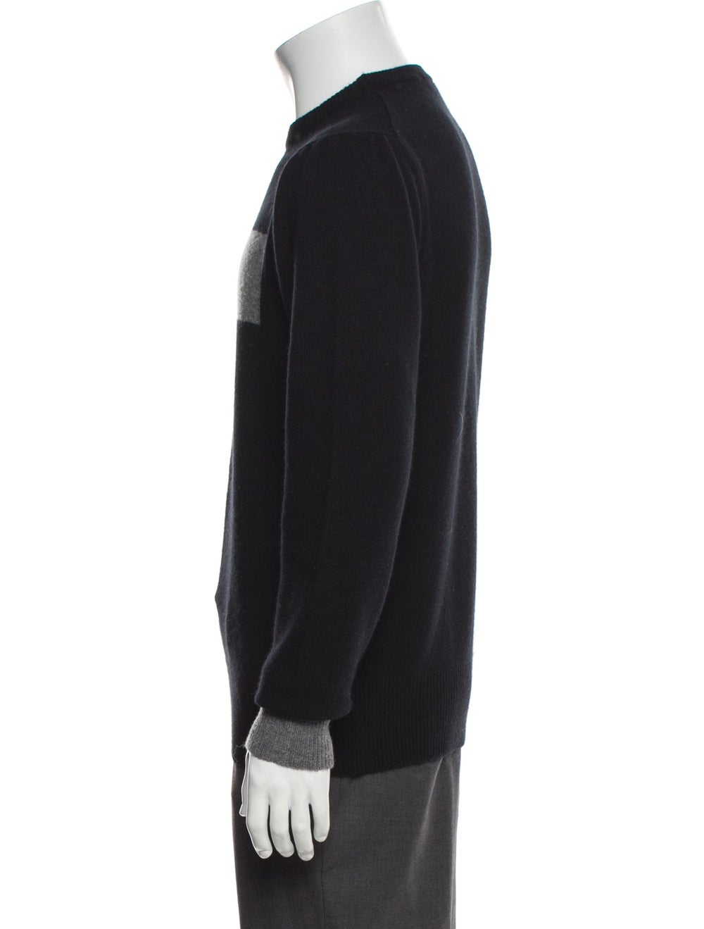 Random Identities Wool Pullover Black Colorblock … - image 2