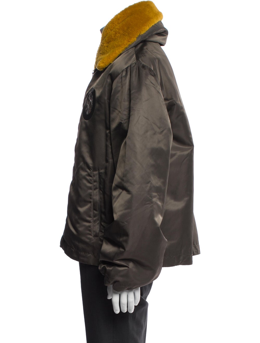 Random Identities Colorblock Pattern Puffer Coat … - image 2