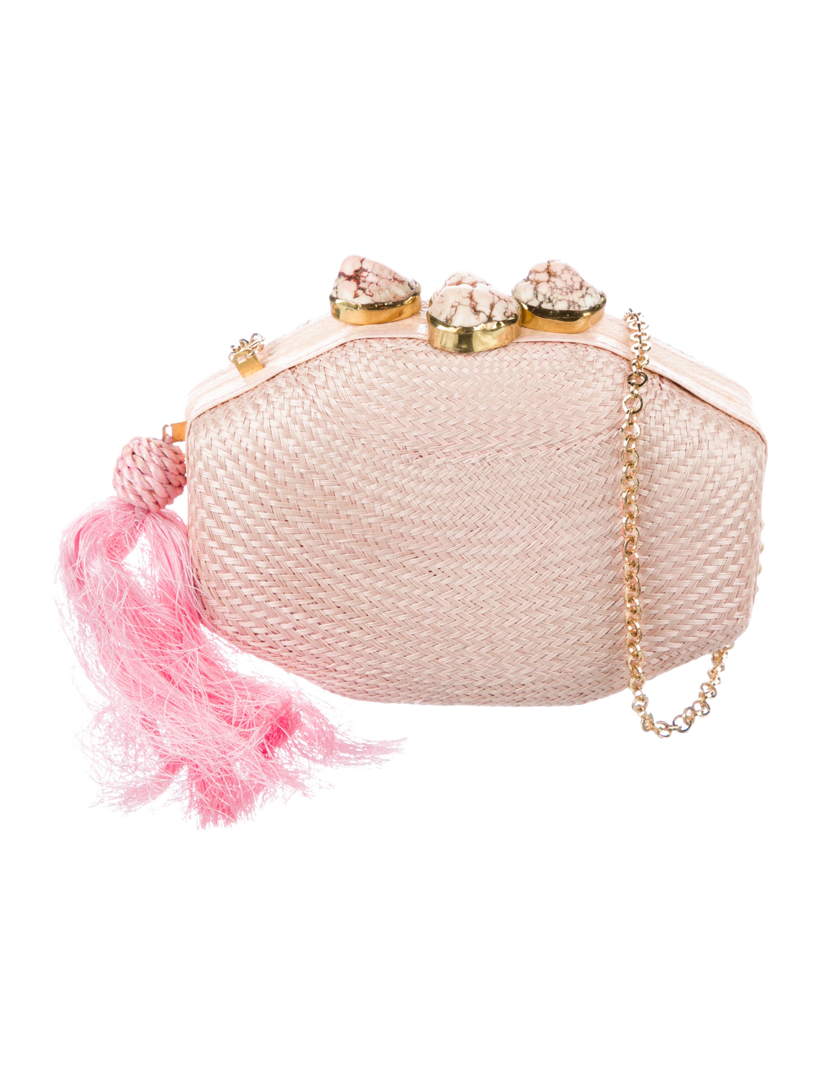 Rafe Raffia Crossbody Bag Pink Crossbody Bags, Handbags WRAFE20562
