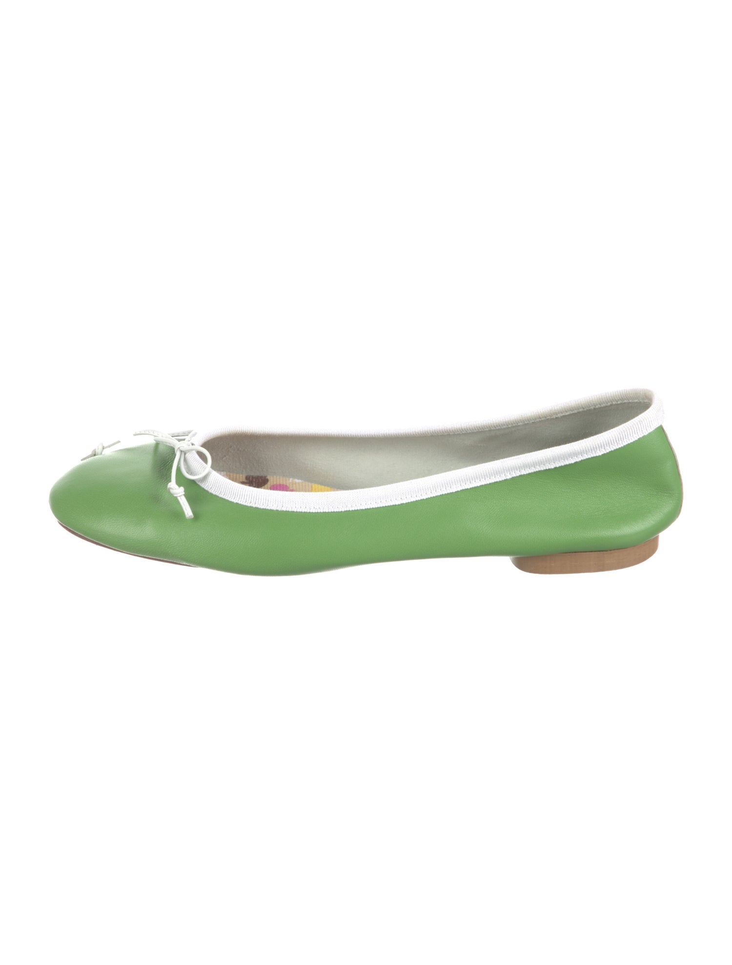 Rafe Leather Bow Accents Ballet Flats