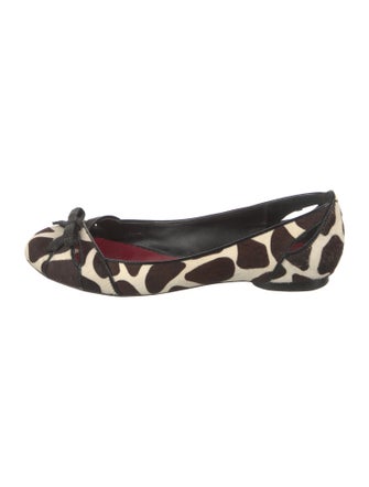 Rafe Ponyhair Animal Print Ballet Flats