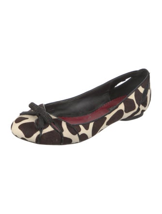Rafe Ponyhair Animal Print Ballet Flats