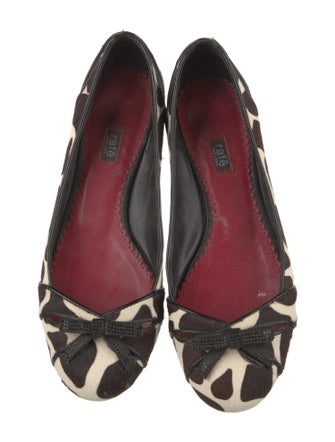 Rafe Ponyhair Animal Print Ballet Flats