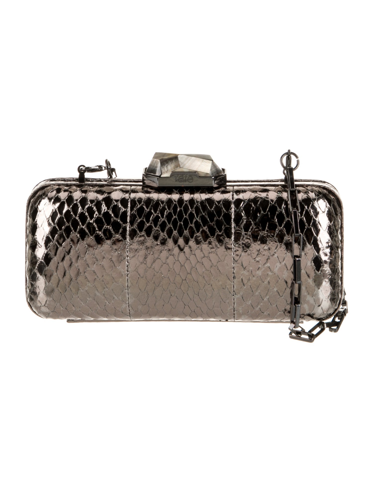 Rafe Embossed Leather Minaudière