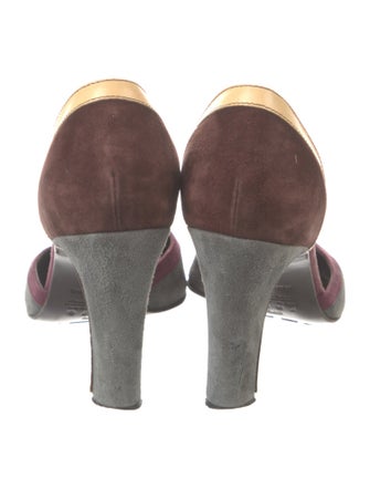 Rafe Suede Animal Print D'Orsay Pumps