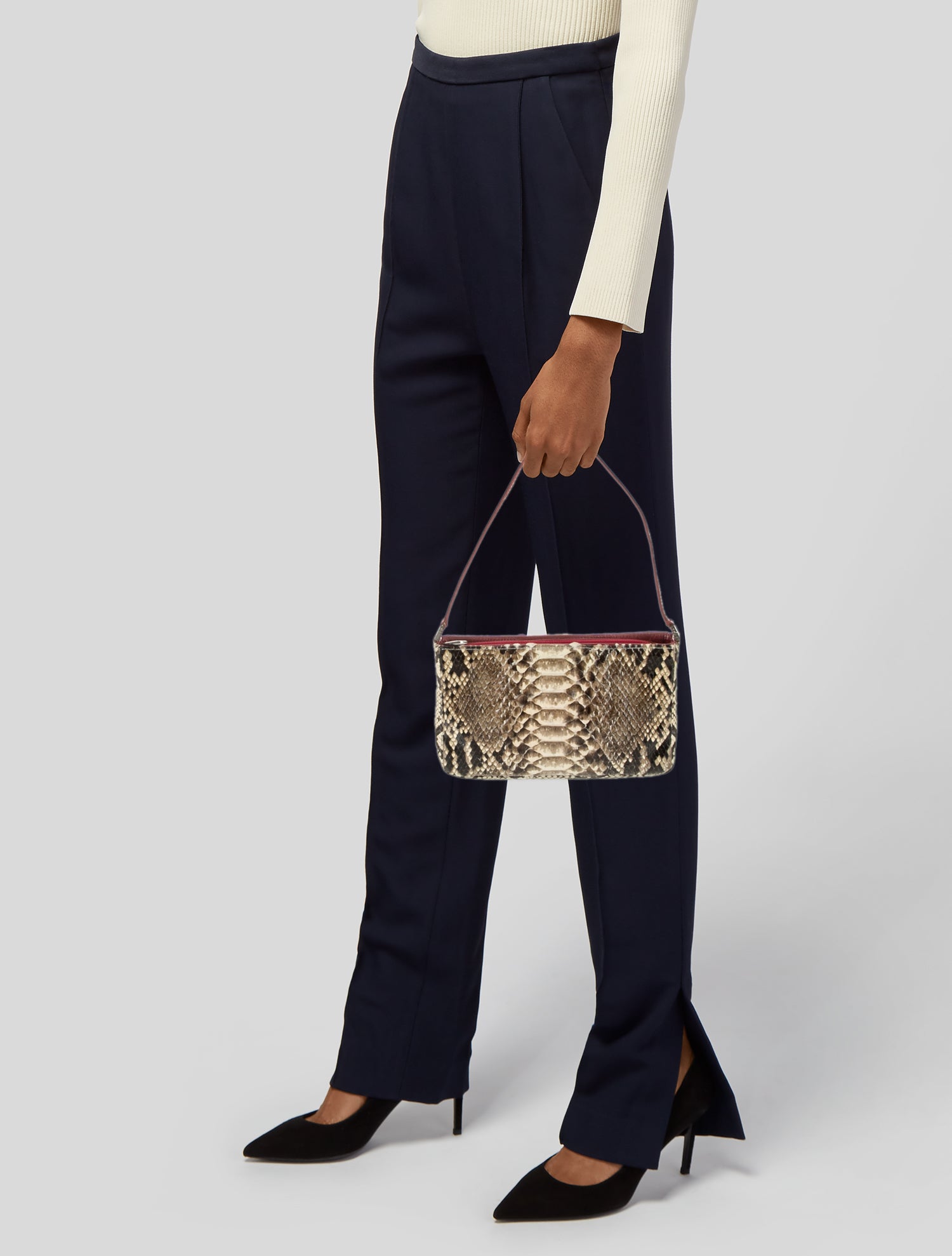 Rafe Python Shoulder Bag