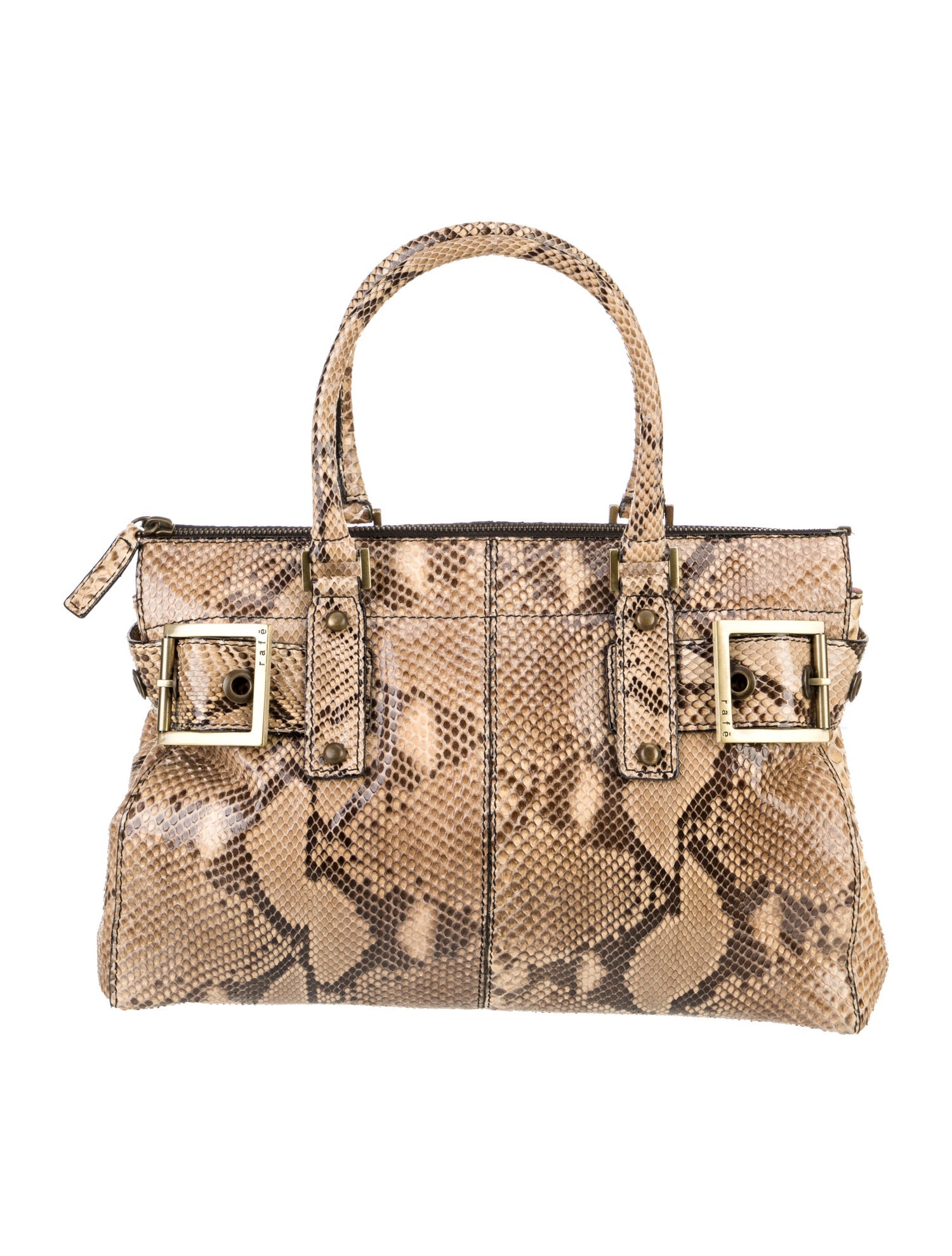Rafe Snakeskin Top Handle Bag