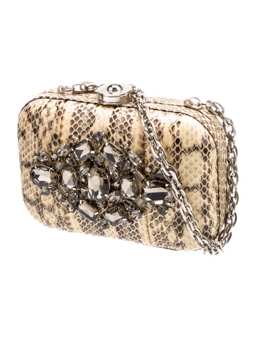 Rafe Embossed Leather Minaudière