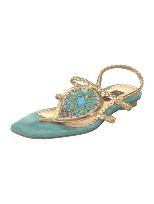 Rafe Suede Patterned Slingback Sandals