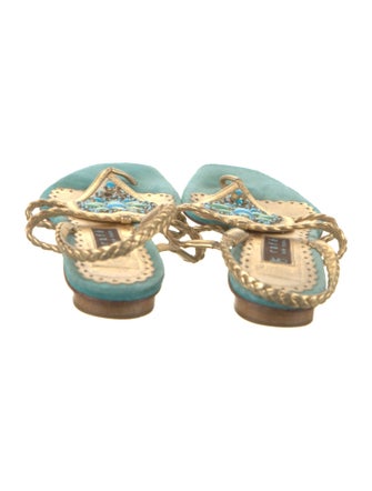 Rafe Suede Patterned Slingback Sandals