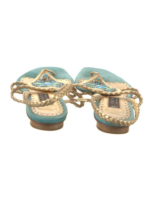 Rafe Suede Patterned Slingback Sandals