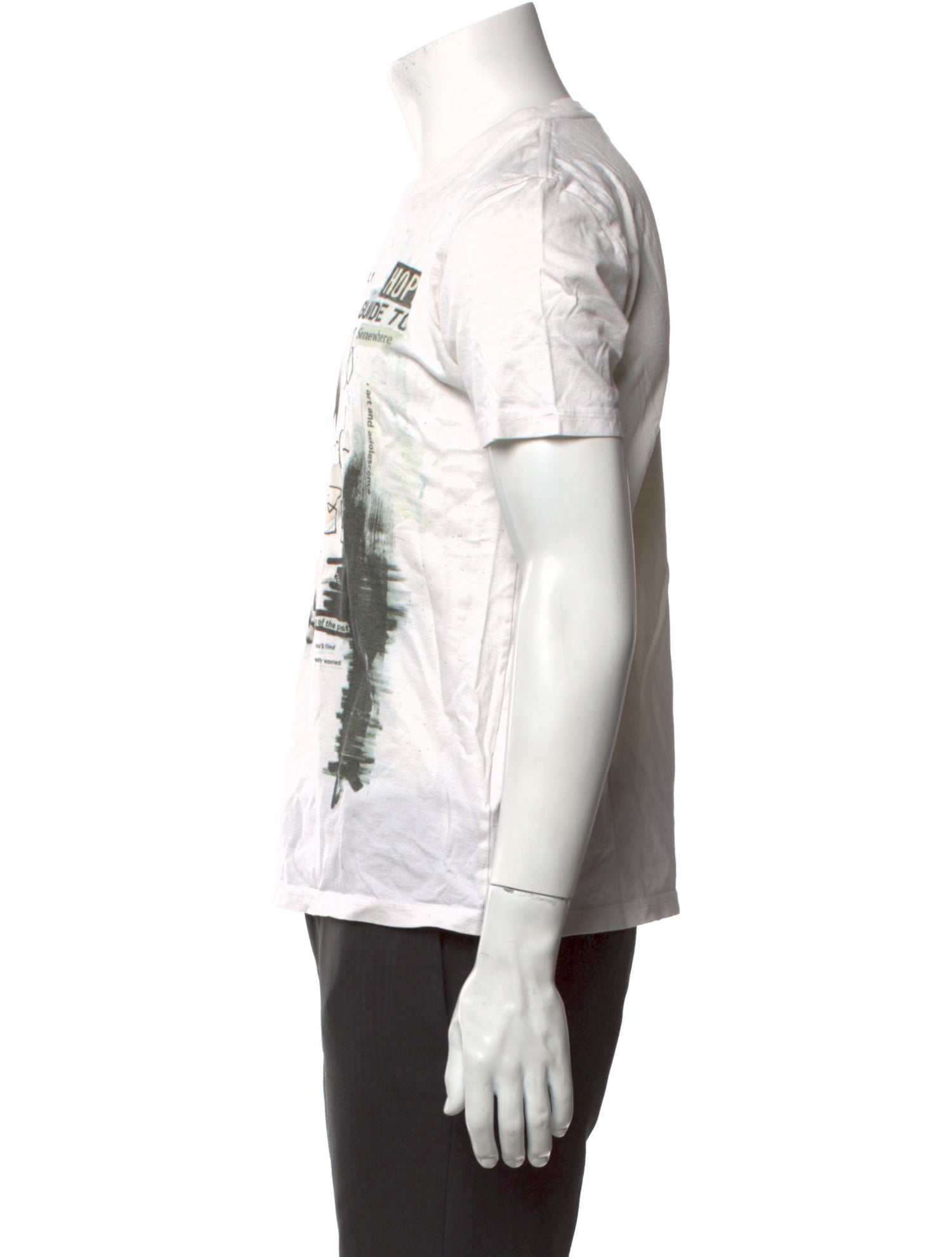 Raf by Raf Simons Graphic Print Crew Neck T-Shirt